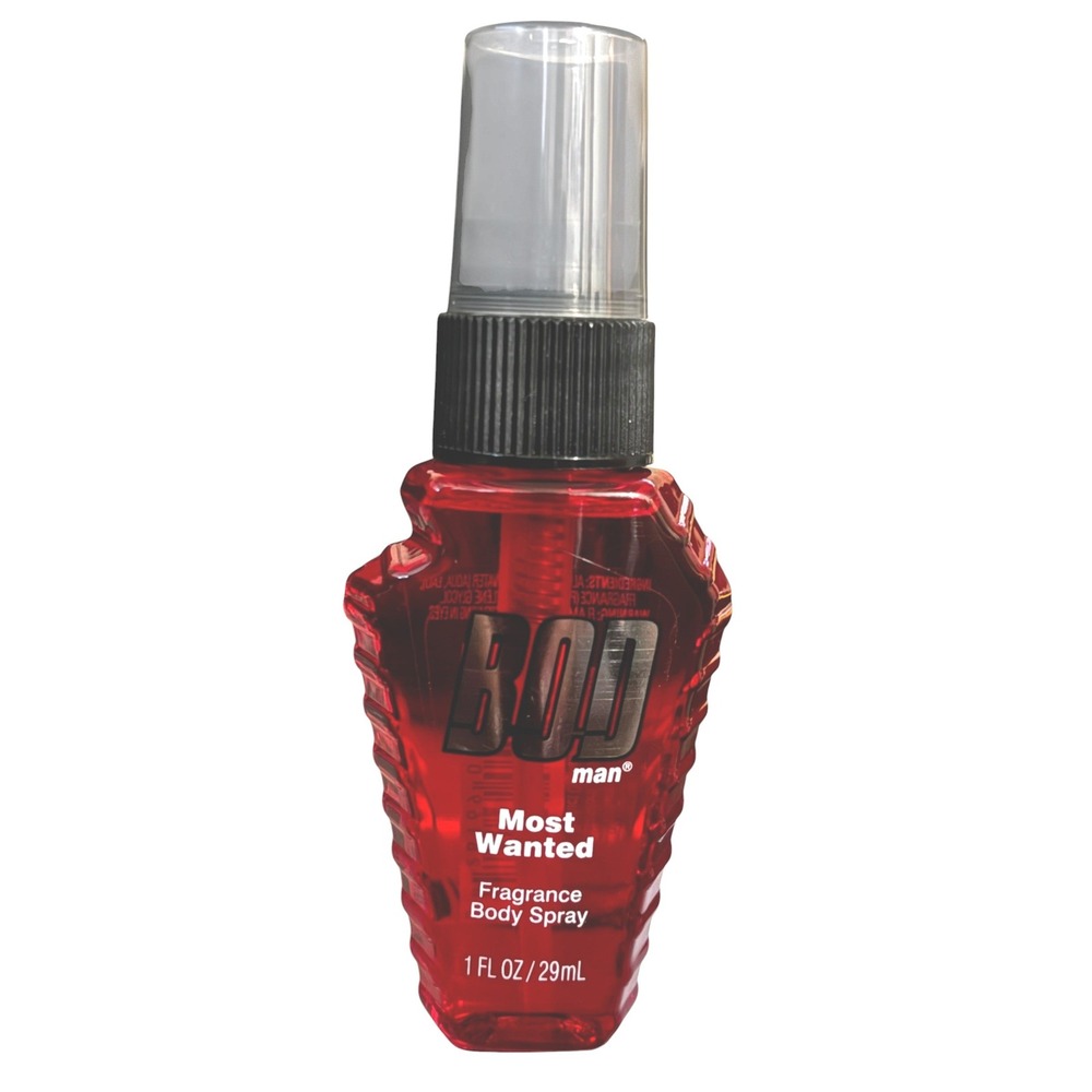 BOD man Most Wanted Fragrance Body Spray 1 fl oz‎ Travel Size Red Bottle New